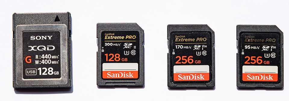 Memory cards for the Nikon D850
