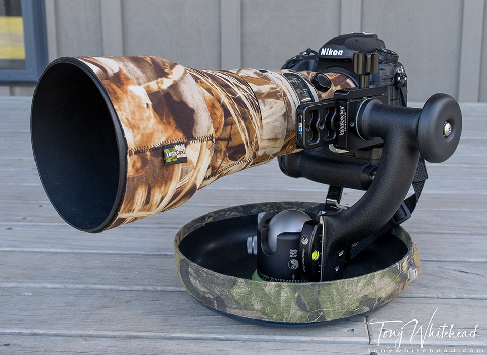 Nikon D850, battery grip and Nikon 500mm f5.6PF on homemade groundpod