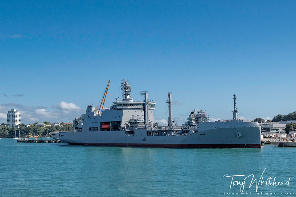 Photo of HMNZS Aotearoa at Devonport