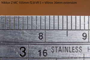 Macro Reproduction Ratios – Nikkor Z 105mm with Viltrox extension tubes